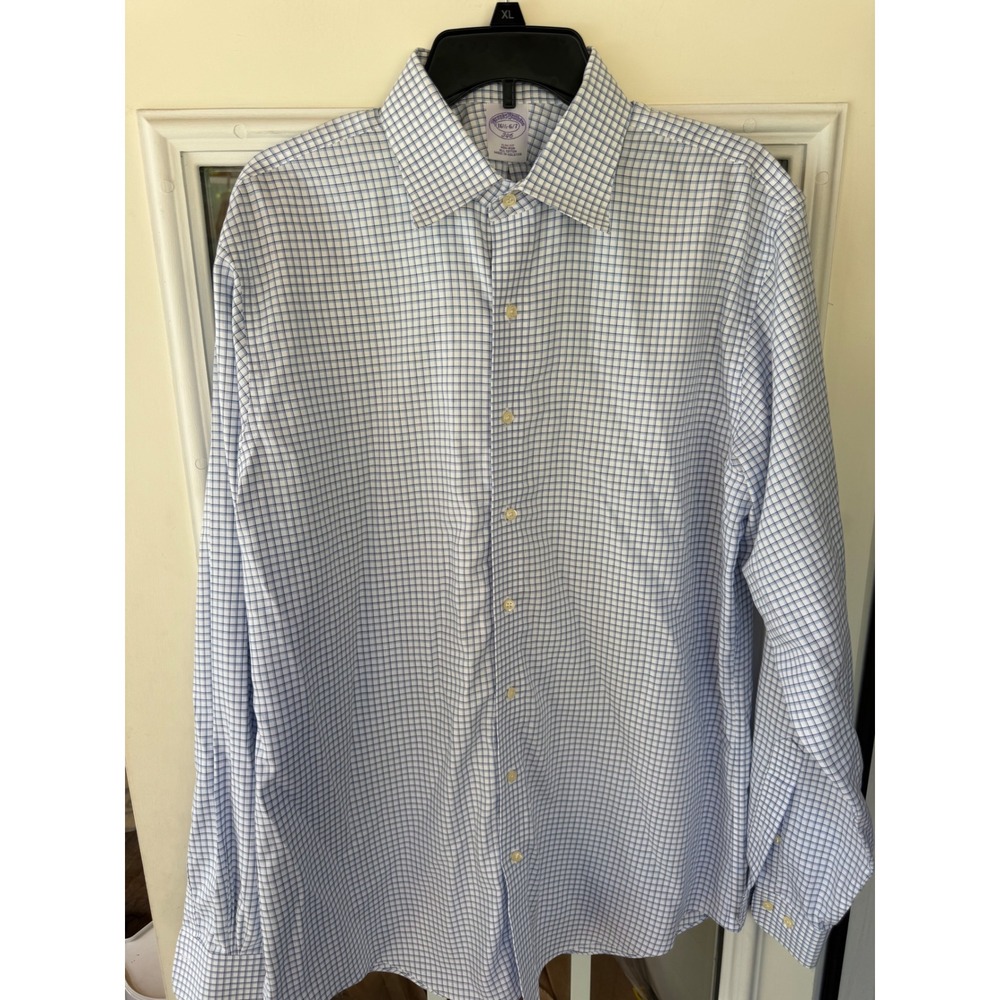 Brooks Brothers 346 slim fit non-iron long sleeve button down dress shirt XL
